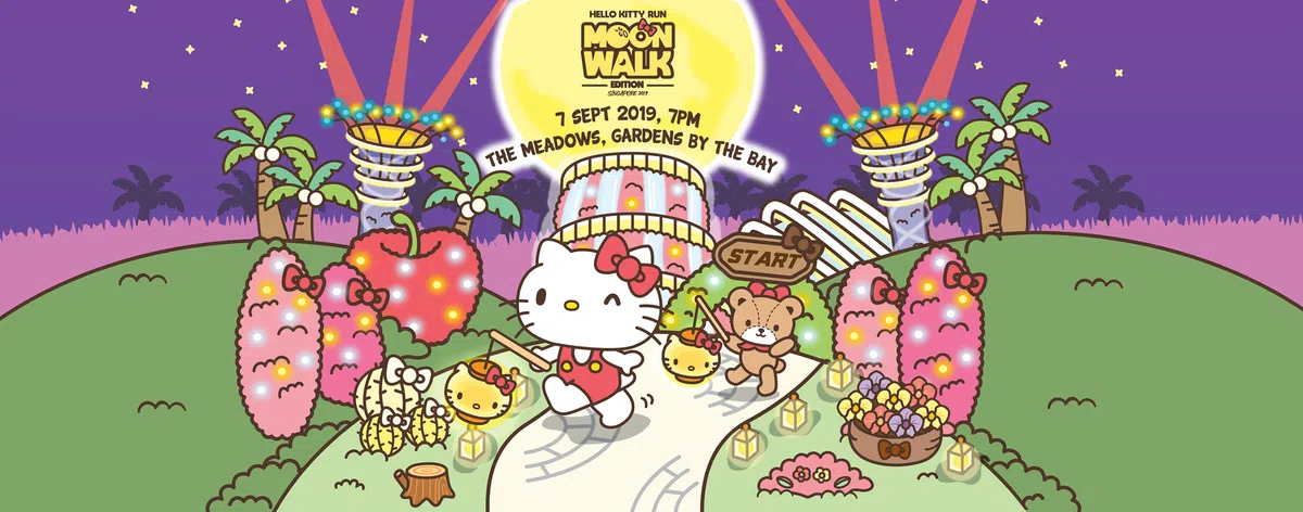  今年的吉蒂猫路跑结合了中秋节为主题。（吉蒂猫路跑官网） 