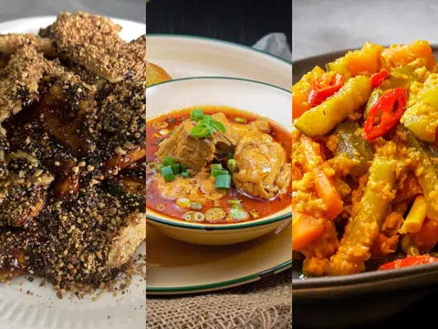 （左起）新加坡的美食：罗惹、咖喱、阿渣。（海峡时报、大南洋、tanamerah.com） 