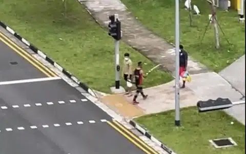 本地周一发生了一起骇人听闻的武士刀砍人事件。（读者提供）