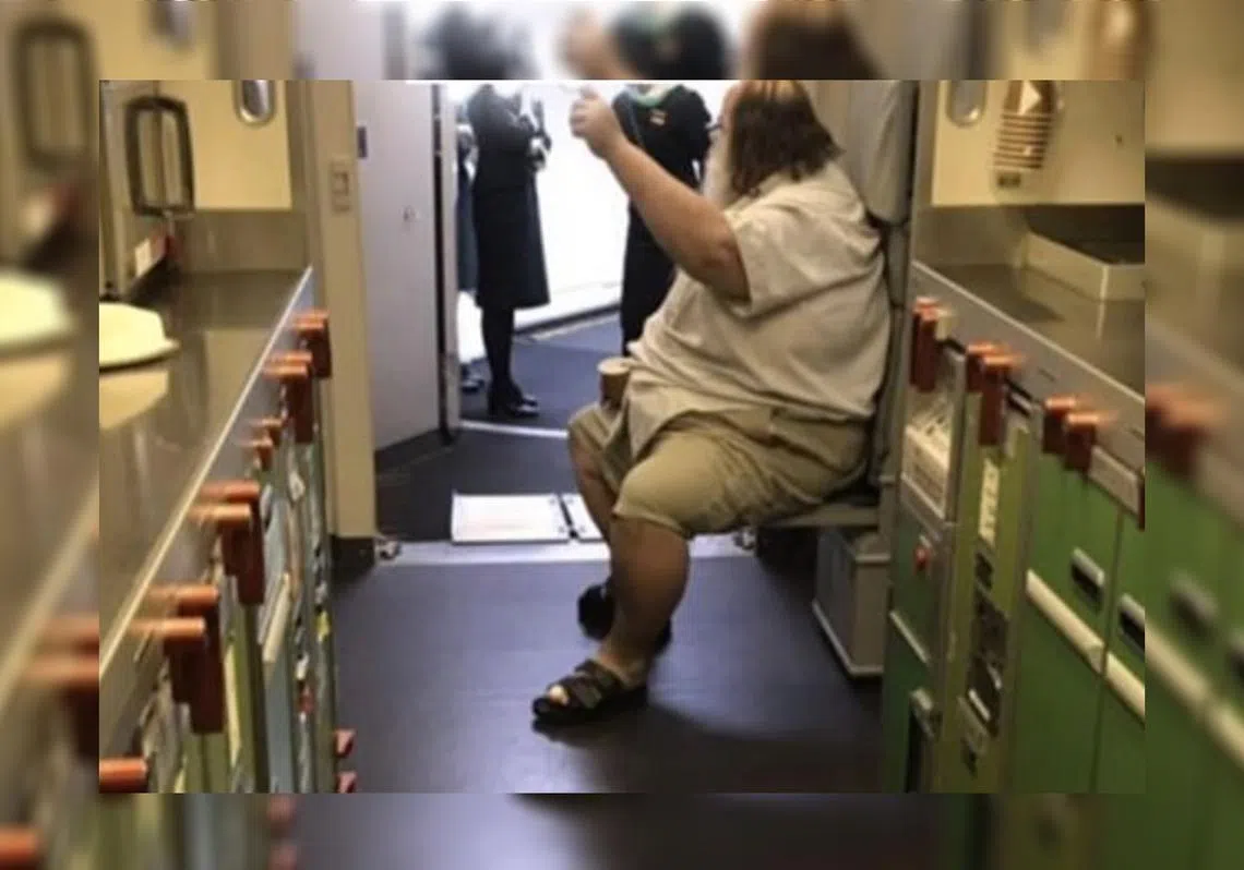 该名要求空姐擦屁股的奥客，成为受害者空姐心里挥之不去的阴影。（苹果日报 ）