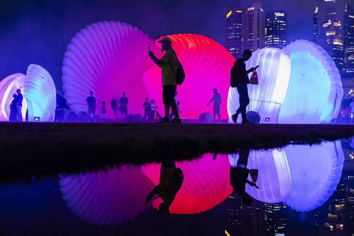 新加坡政府每年花费的每一分钱，都有审计署独立对账。图为新加坡政府拨款举行的城市艺术灯光秀。（海峡时报）