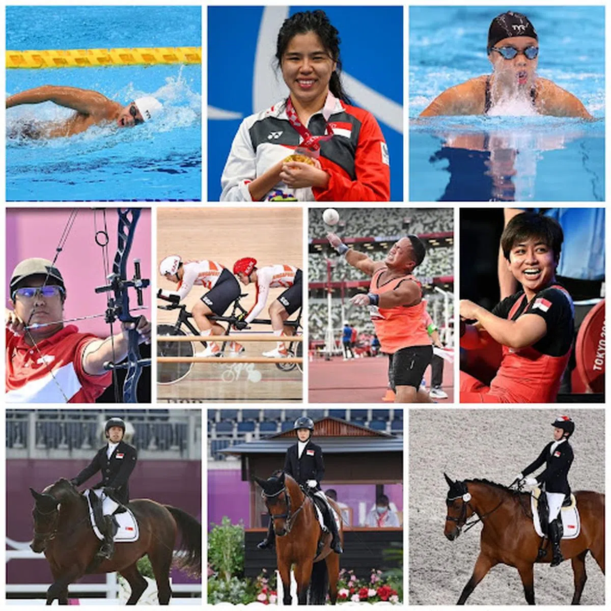  新加坡的残奥运动健将。（李显龙面簿） 