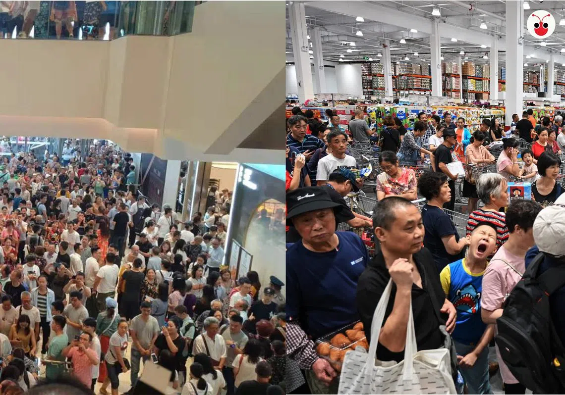 近期在中国新开幕的来福士购物中心和开市客都在开幕日引来大批客流。（叶安琪制图）