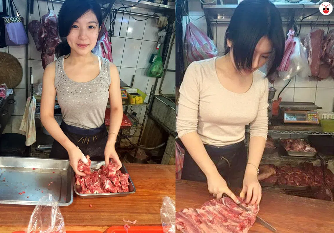 猪肉公主张采婕因卖猪肉网络走红。