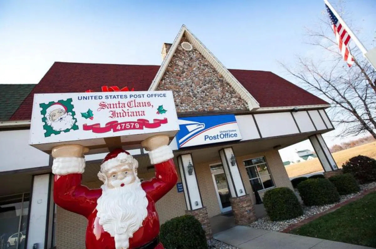 圣诞老人镇的邮局。（Spencer County Visitors Bureau）