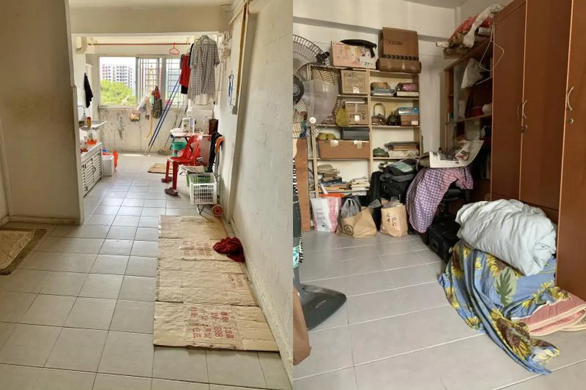  新加坡仍有一群需要关怀的人士，有些人被迫睡在纸皮上，或直接躺在冰冷的地板入眠。（Lee Siew Yian面簿） 