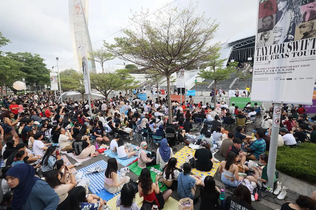 美国流行天后泰勒丝今年3月来新开唱，当月新加坡共迎来148万旅客人次。（联合早报）