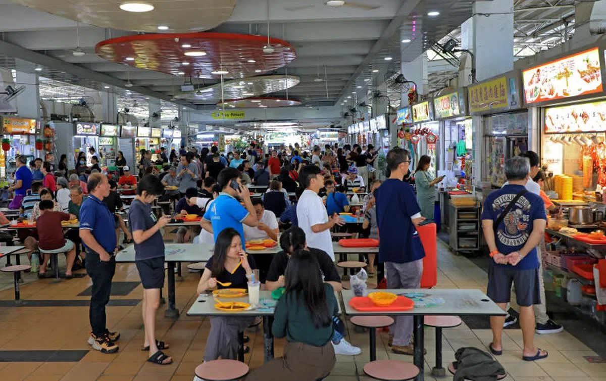 宏茂桥628熟食中心。（联合早报）