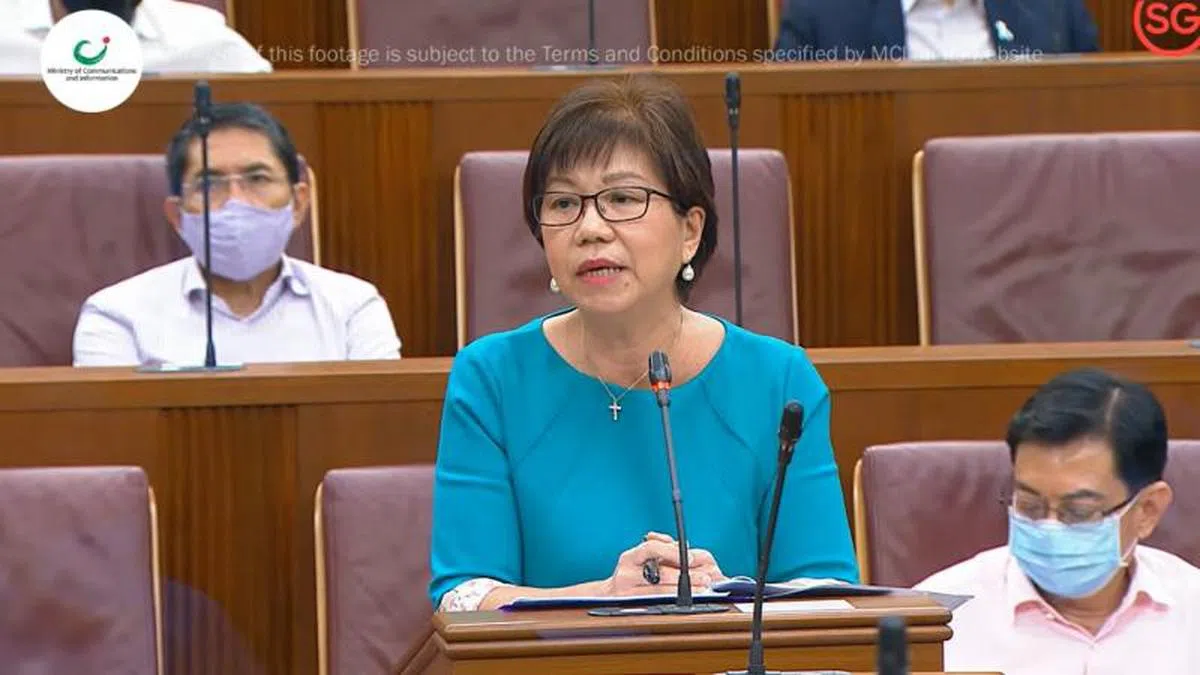  社理会中区市长潘丽萍。（国会直播视频截图） 