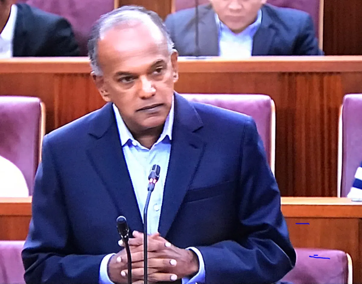  内政部长兼律政部长尚穆根。（视频截图） 