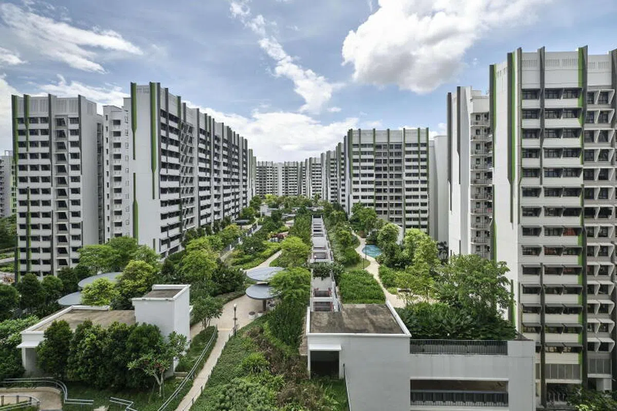 位于比达达利一带的Alkaff Oasis项目，绿化工作以及社区空间。（建屋局）