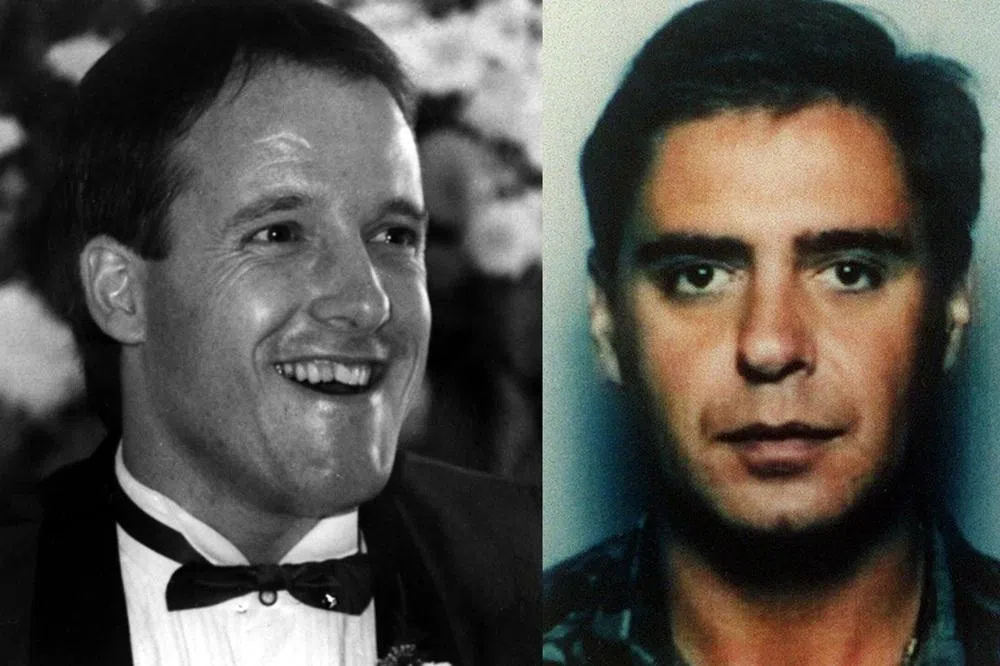 罗威（左）与自称“戴维斯”的约翰马丁（右）。