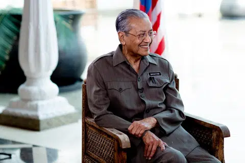 马来西亚首相马哈迪。（彭博社）