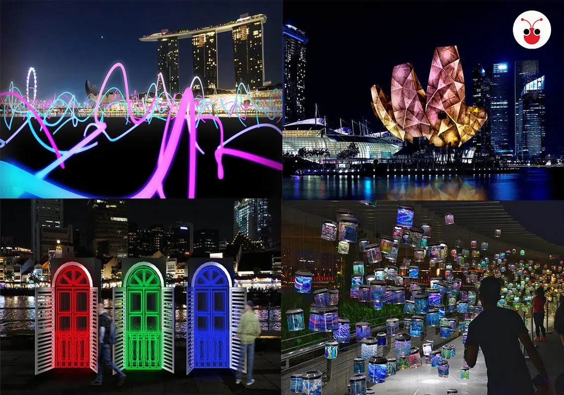 一座座缤纷色彩的灯饰作品等着你来发觉。 （黄纯仪制作）