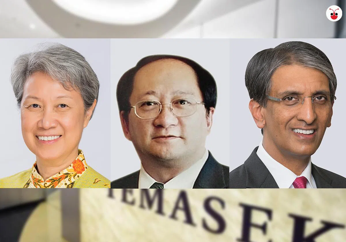  （左起）淡马锡控股首席执行长何晶，淡马锡控股执行董事、淡马锡国际董事长李腾杰，淡马锡国际首席执行长狄澜。（郭跃男制，原图取自淡马锡官网） 