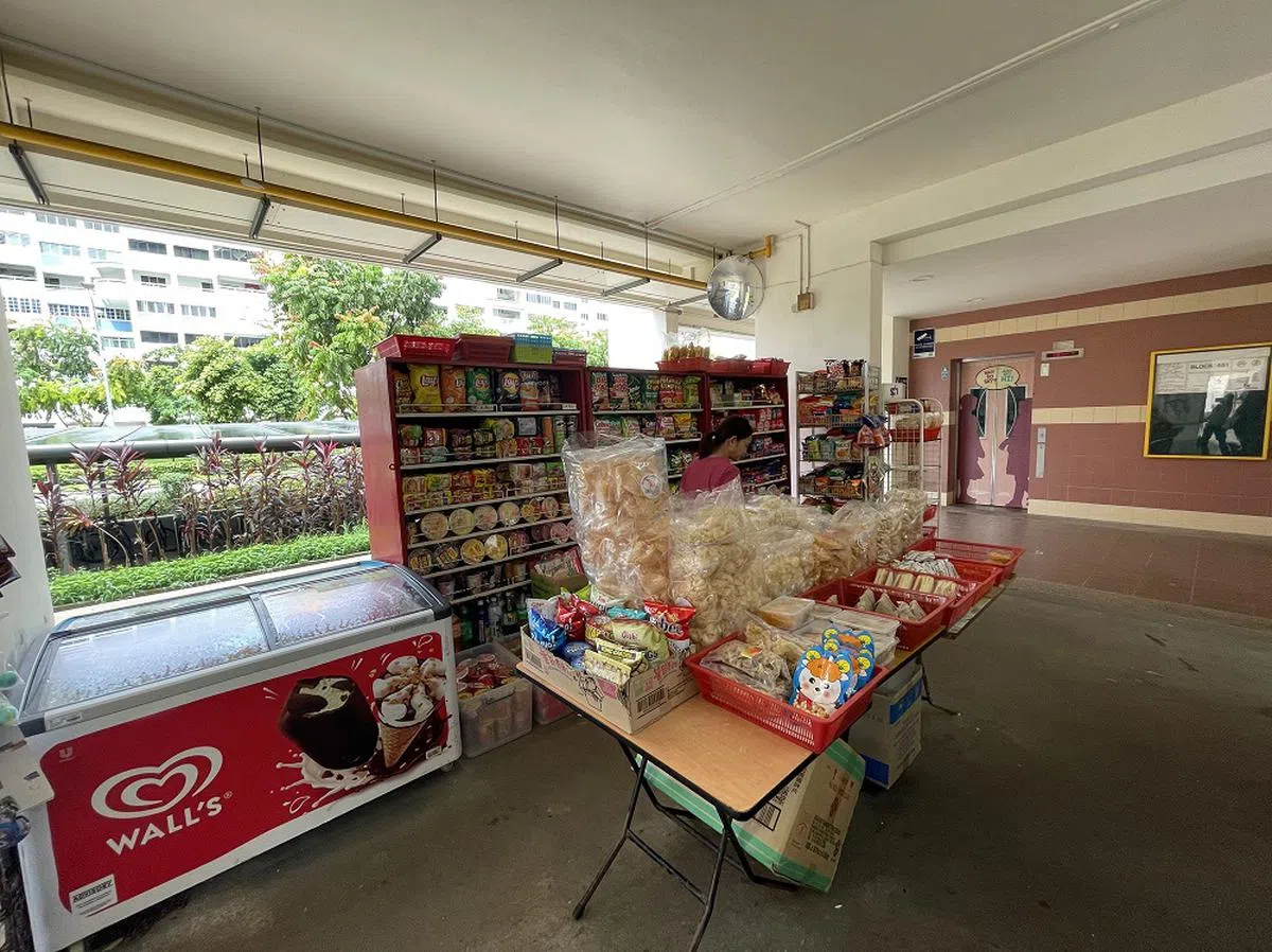 新式组屋的底层应该容纳不下这些架子和冰箱吧？（每日新闻）