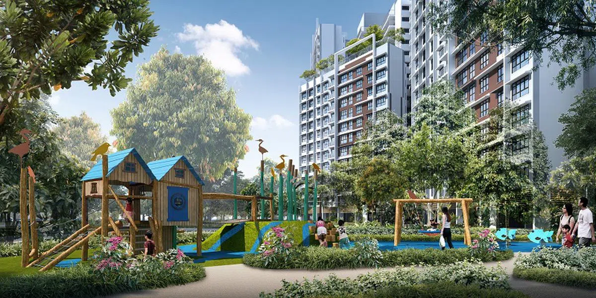 Punggol Point Crown预购组屋项目将展现动物园的特点及元素。（建屋局提供设计师构想图）