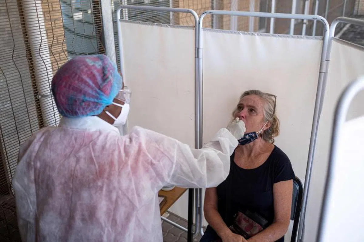 南非在奥密克戎毒株出现后，疫情急剧恶化。（法新社）