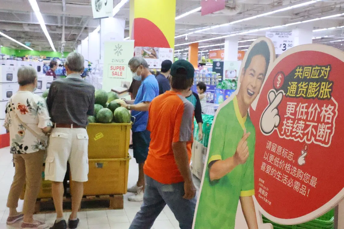 全球各国从今年初开始陷入严重通货膨胀，新加坡亦无法幸免。（联合早报）
