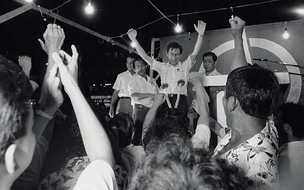  詹时中在1984年获得首场选举胜利进入国会。（海峡时报） 