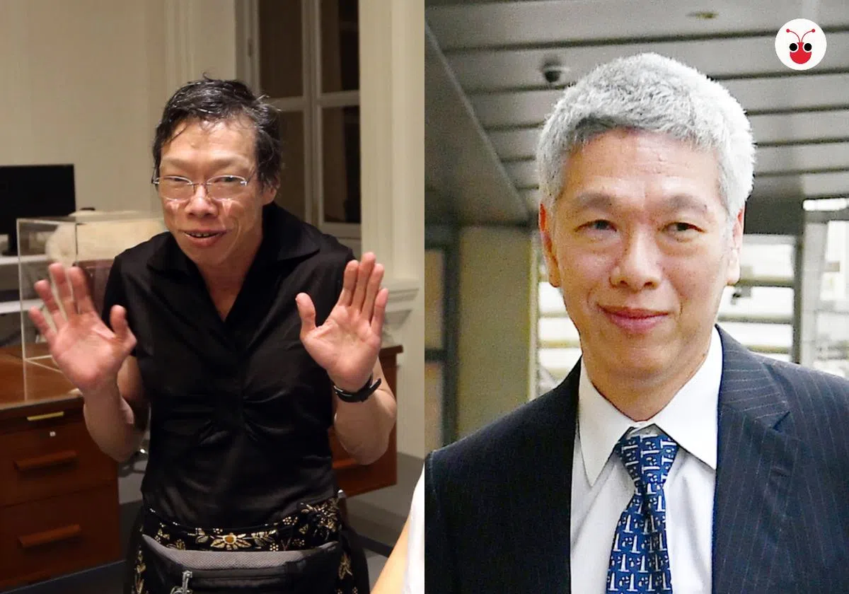  李显龙表示不对李显扬（右）和李玮玲（左）提告是为了避免进一步玷污父母的名声。（李国豪制图） 