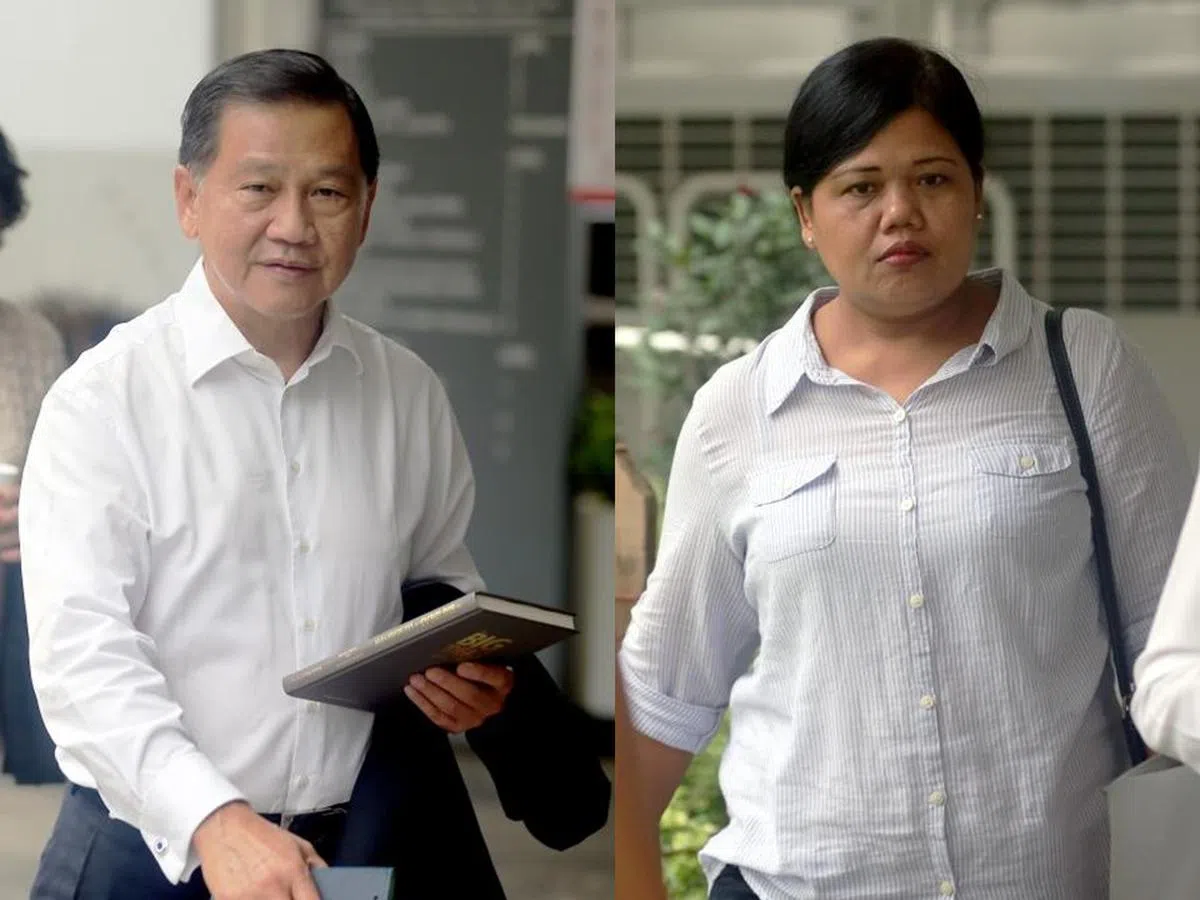  廖文良（左）与前印尼女佣莉雅妮。（红蚂蚁制图） 