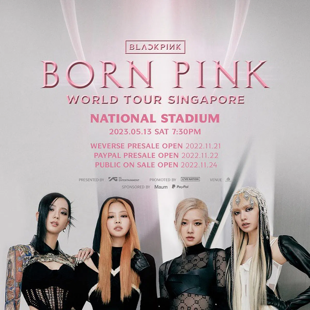 韩国女团Blackpink明年5月在新加坡开唱，日前开卖不久后就售罄。（互联网）