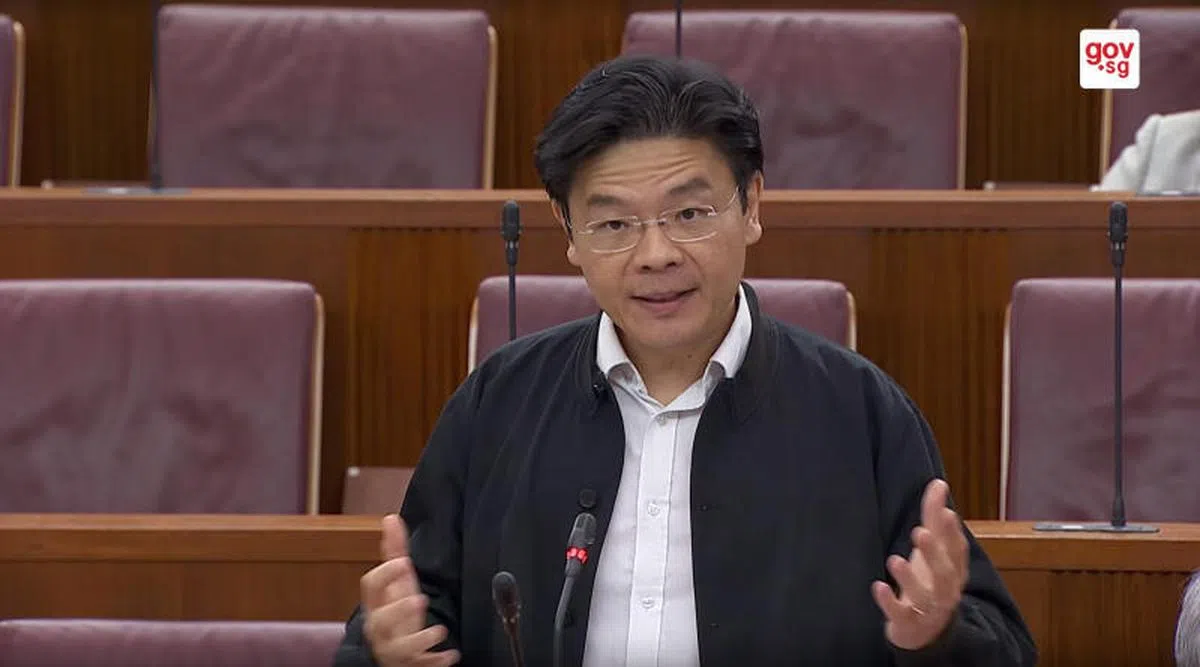  黄循财在国会发言。（gov.sg） 