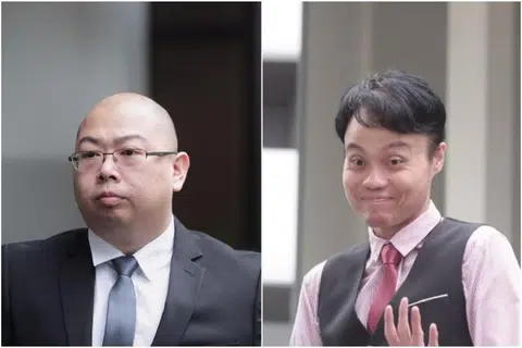 本地英文时政网站“网络公民”（The Online Citizen，简称TOC）主编许渊臣（左），和撰写涉嫌刑事诽谤的文章作者迪哥斯达。（海峡时报）
