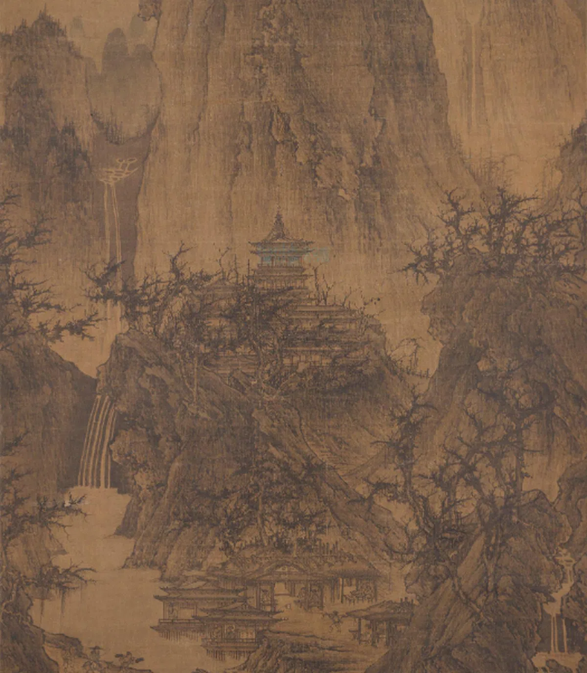  李成《晴峦萧寺图》局部。（互联网） 