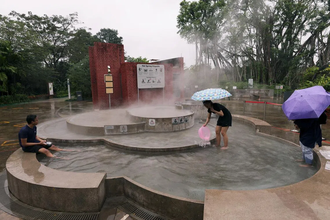 三巴旺温泉公园原来是地热能的“宝地”。（海峡时报）
