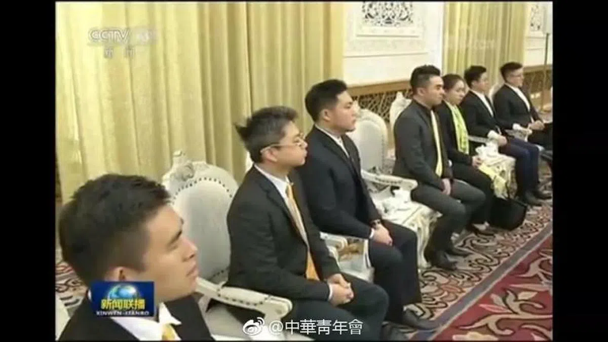  四名台湾新党青年党工刚刚结束了在大陆的访问，还上了《新闻联播》。（互联网） 