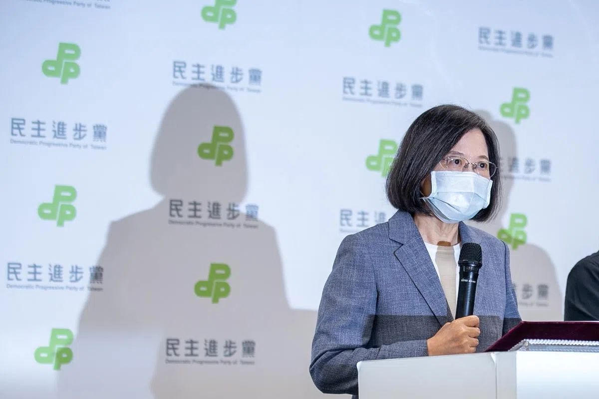 蔡英文开票当天就请辞民进党主席一职。（欧新社）