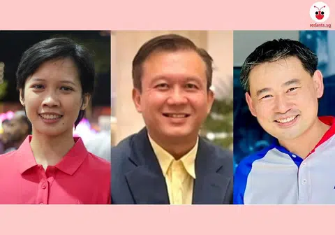 （左起）沈丽芬、李宏壮和洪子扬博士，最近频繁在社区活动中露面。（红蚂蚁制图）