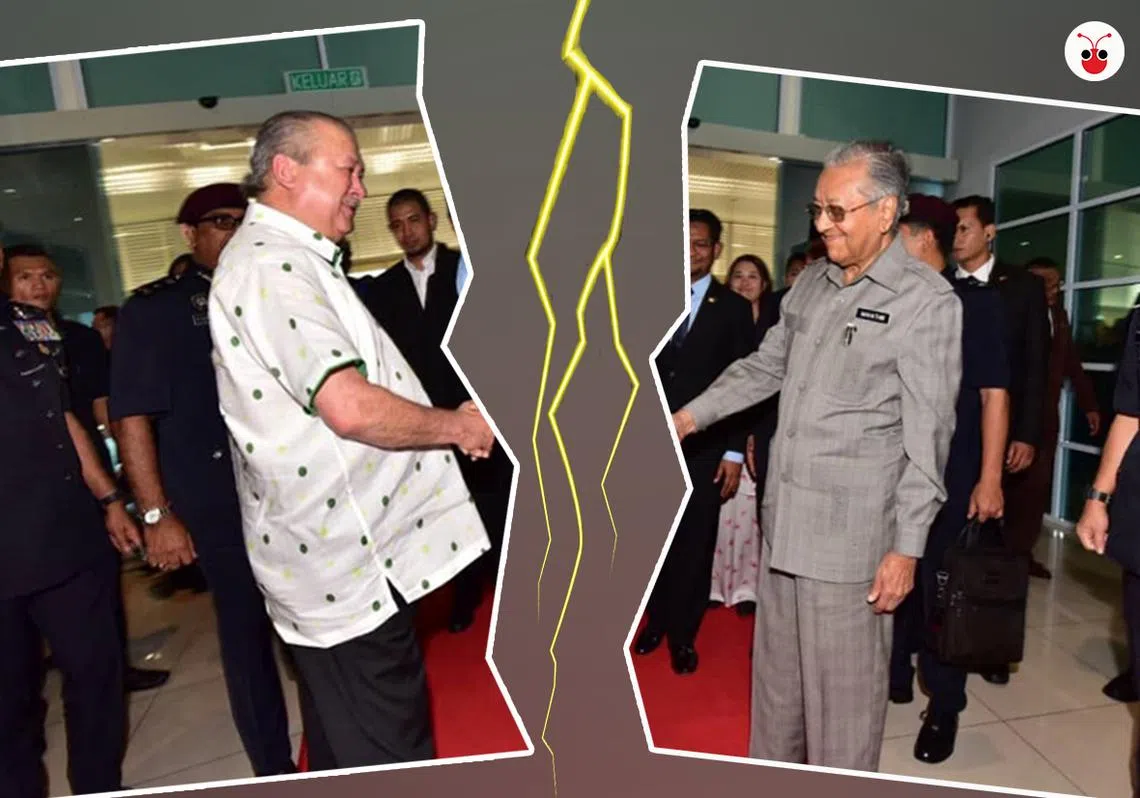 马哈迪和柔佛王室再因州务大臣人选隔空交火。（曾庆祥制图）