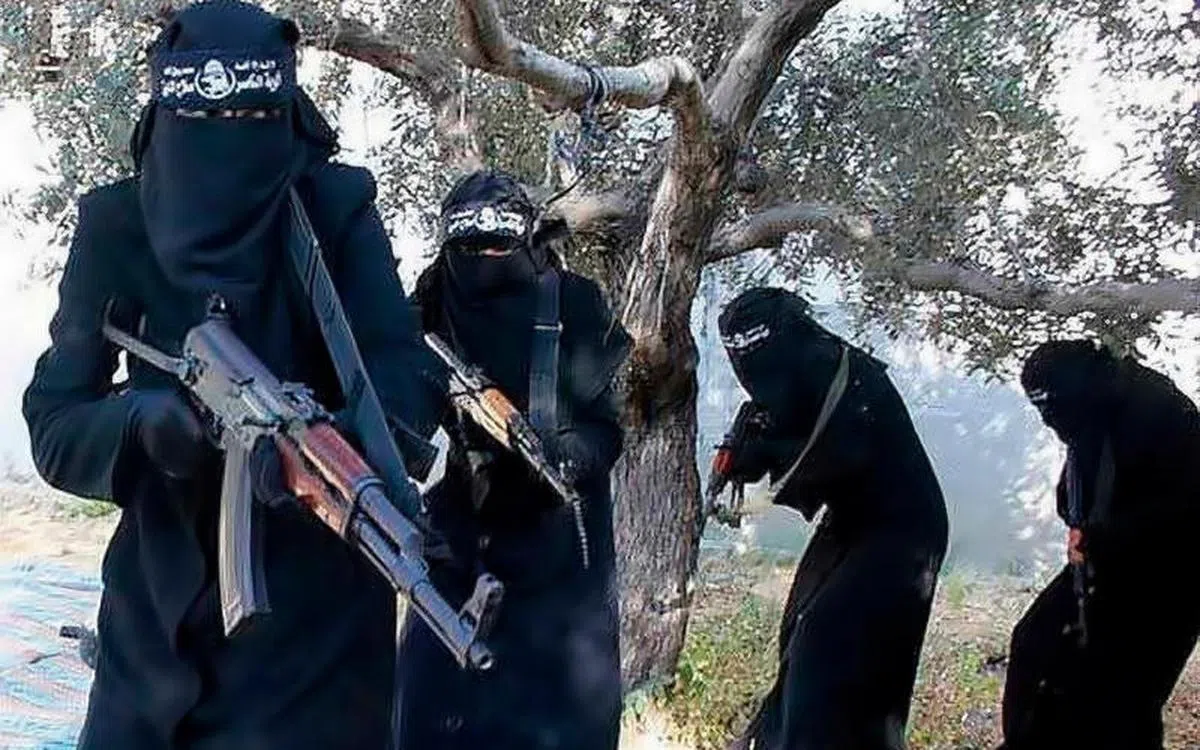  伊斯兰国组织女战士。（互联网） 