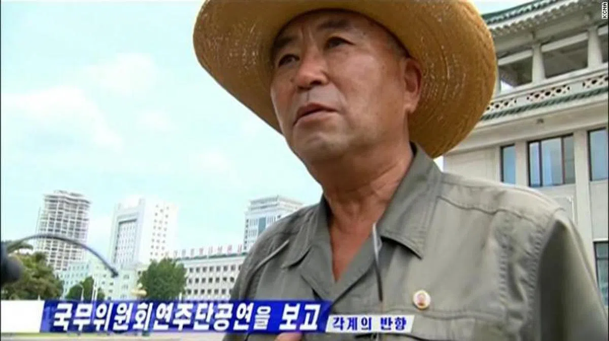  一名受访民众称所有朝鲜人都为金正恩的消瘦而心碎。（视频截图） 