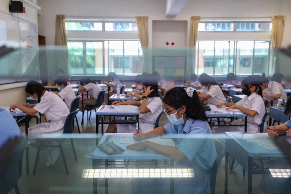 小学生。（联合早报）