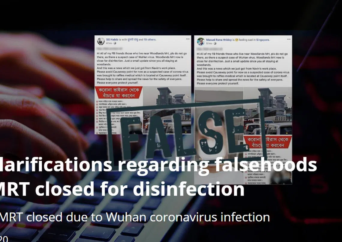针对和武汉肺炎疫情有关的假信息，我国政府已两次动用反假信息法令对付。（gov.sg 截图）
