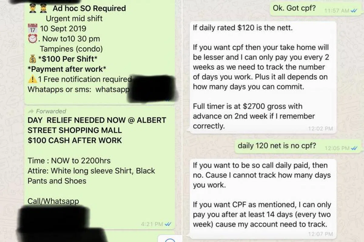  Whatsapp群组聊天记录截图。（海峡时报读者提供） 