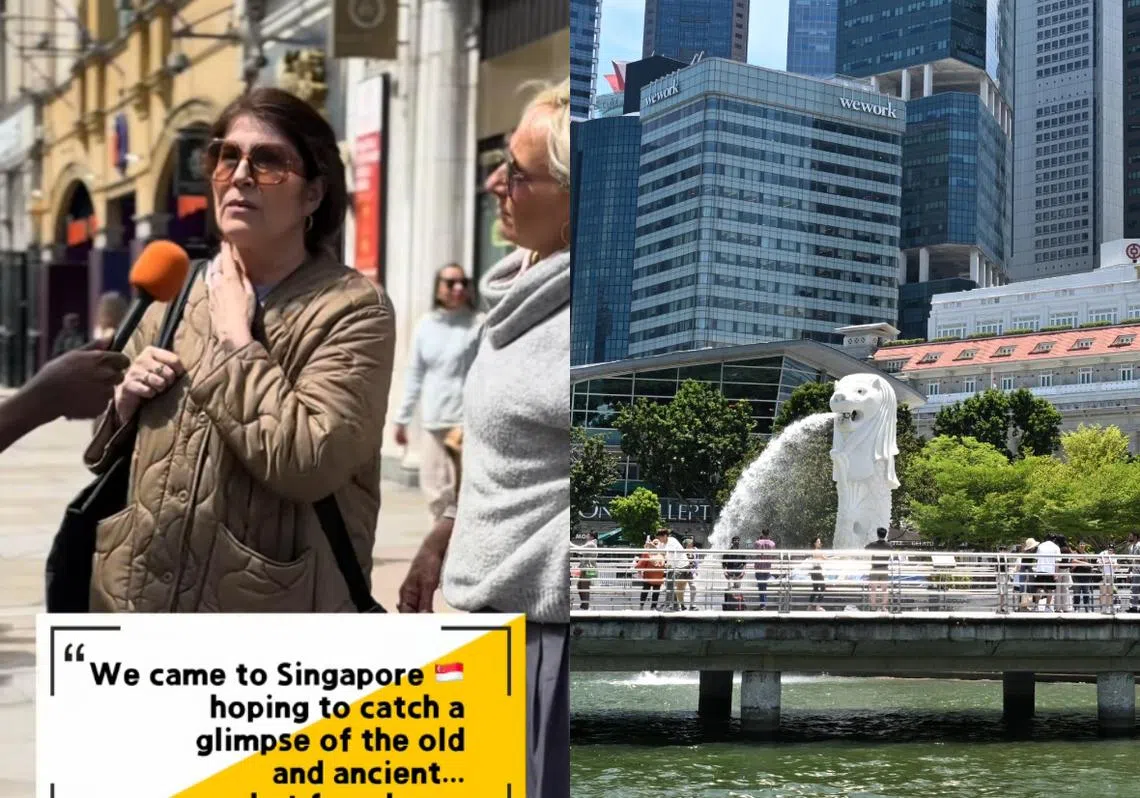 一名外国女子声称“不想再去新加坡”的受访视频近来引发热议。（红蚂蚁制图）
