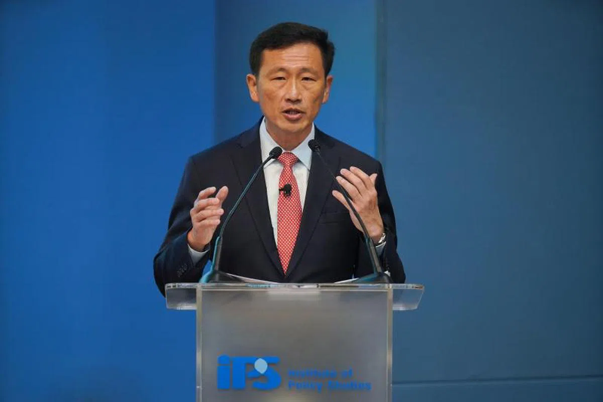 王乙康在“新加坡透视论坛”发表演说。（联合早报）