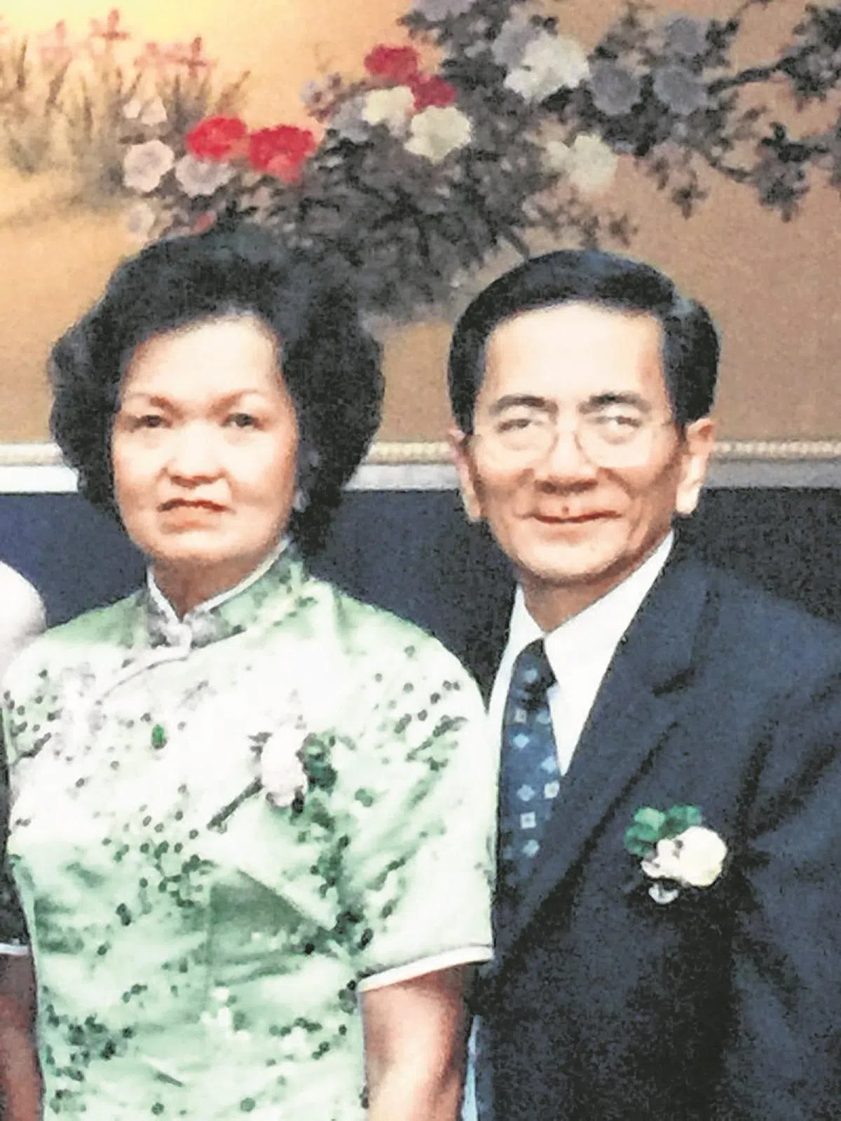  陈民亮的父母。（海峡时报） 