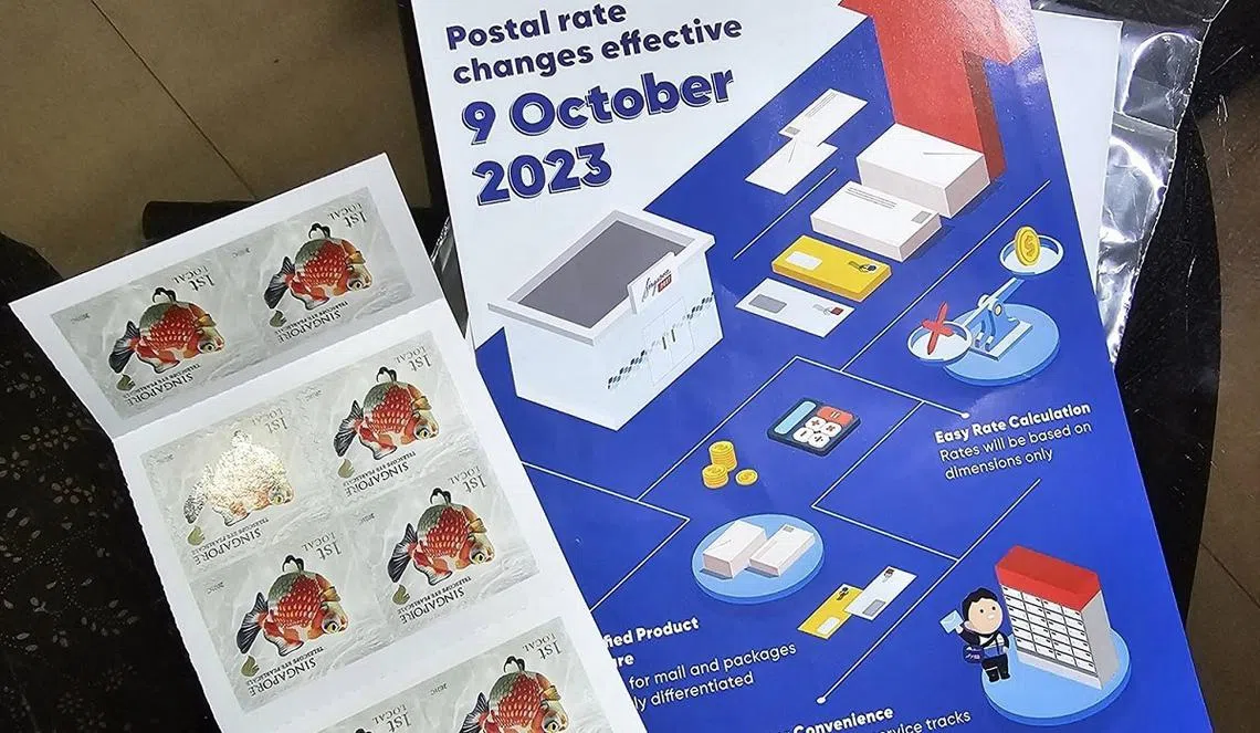 有公众反映，新邮政赠送的邮票，设计上不够显眼，一不小心就会扔掉。（取自脸书）