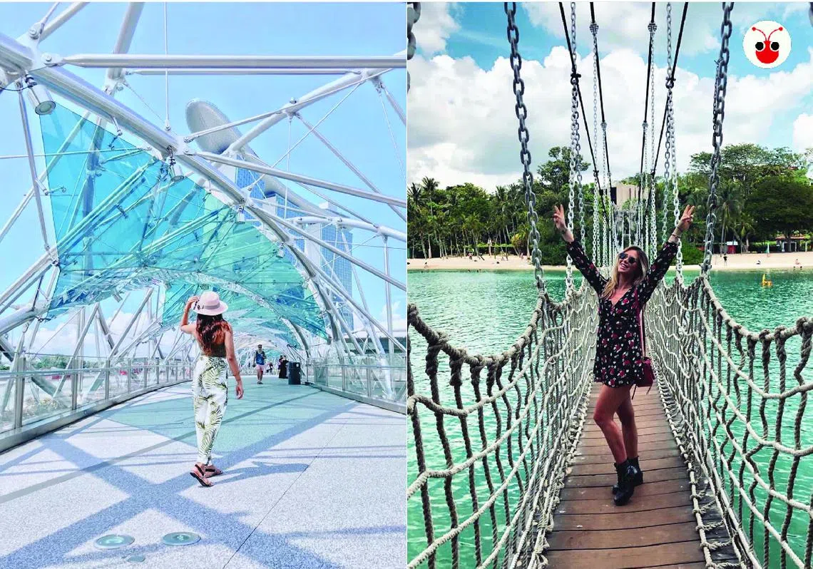 新加坡大大小小的桥都能拍出不一样的风格照片。（陈姿潓制图）