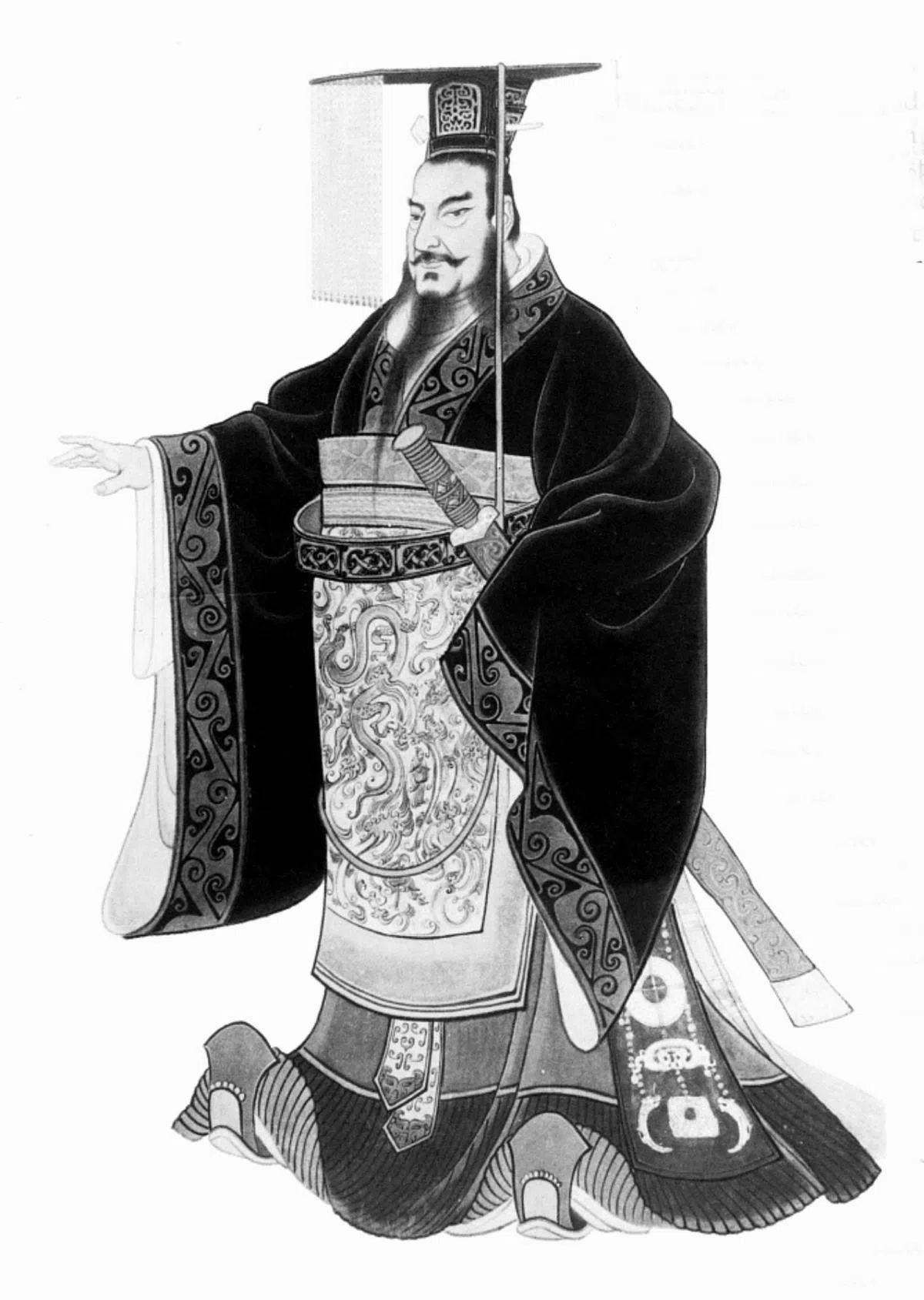 秦始皇嬴政统一中国后，于公元前210年驾崩，年仅49岁。（互联网）