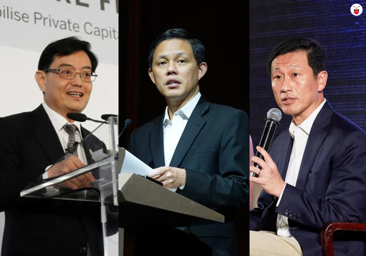  坊间盛传的三位总理接班人“领跑者”。左起：王瑞杰、陈振声和王乙康。（谢静怡制图） 