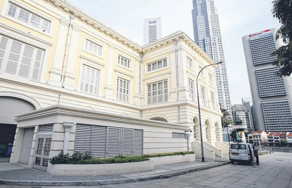  亚洲文明博物馆外花费88万新元兴建的垃圾处理中心。（联合早报） 