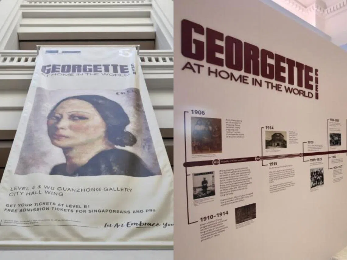 张荔英的展览中竟然不见一个华文字解说，连画家的华文名字也没有。（联合早报）