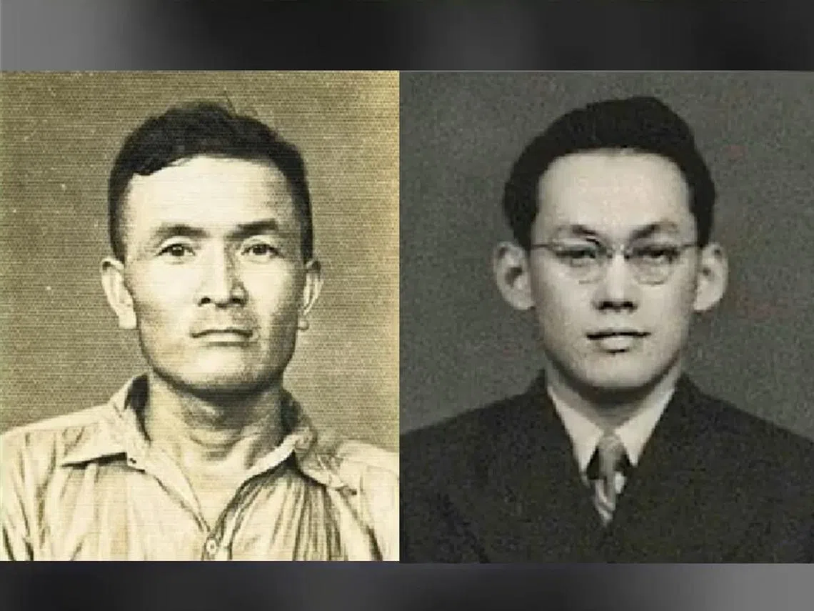 人力车夫高长古（左）生前与已故建国总理李光耀在日军占领新加坡时，有过一段险过剃头的生死逃亡经历。（视频截图）